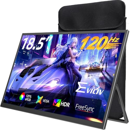 EVICIV Portable Monitor 18.5” 120Hz, 125% sRGB FreeSync 1ms Gaming Monitor by EVICIV
