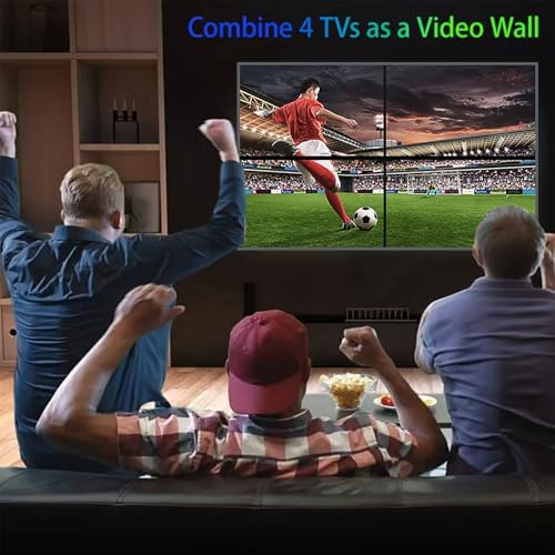 Video Wall Controller 2x2 4K TV Splicing Wall Processor HDMI & DVI Input 4 TV Screens Into 1 Wall Display Support IR Remote, RS232, 180°Rotate, 2x2,1x1,1x2,1x3,1X4,1x5 - Image 4