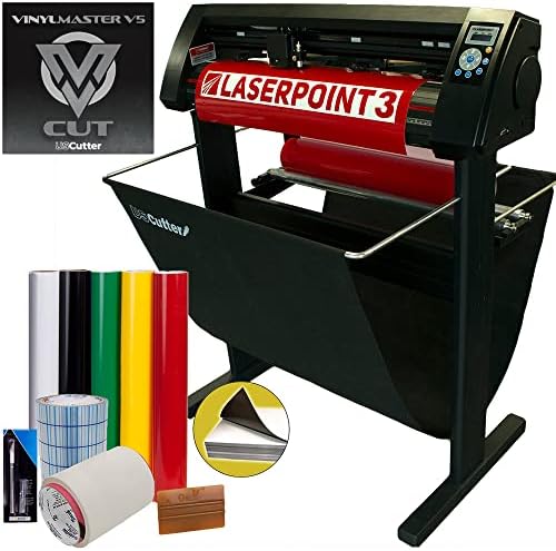 34" LaserPoint 3 Vinyl Cutter Plotter with Contour Cutting, Vinyl, Tape, Tools (Bundle) by USCutter