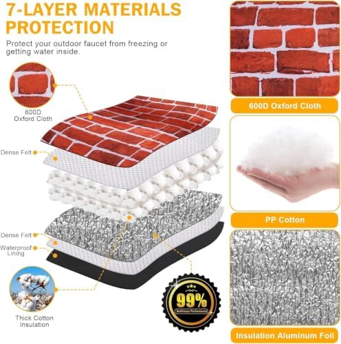 Insulated Backflow Preventer Pouch, 16W x 20H in, Brick Red - Image 5