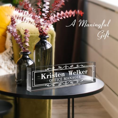 Custom Engraved Name Plate for Desk, Acrylic Desk Name Plate Personalized - Image 6