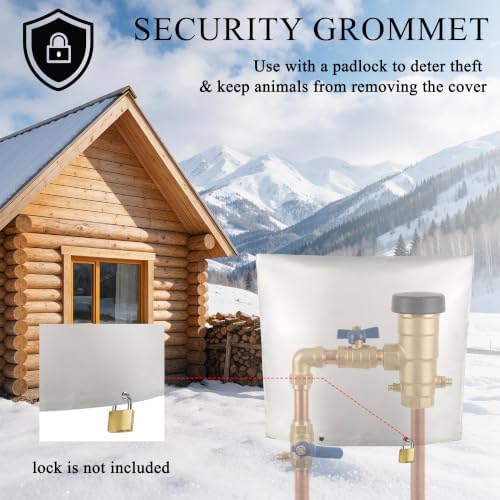24"Wx24"H Backflow Preventer Insulation Cover, Sprinkler Covers for Outside - Image 5