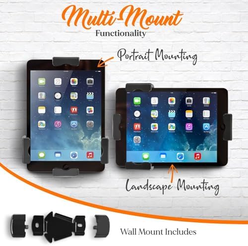 Pyle PSPADLK8 Anti-Theft Tablet Security Stand Kiosk - Table Mount Desktop Tablet Case Holder with Lock, Adjustable Clamp Arm, Internal Cable Routing, for iPad, Kindle, Samsung, Android Tablets - Image 5