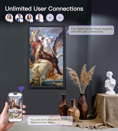 Uhale 32" Large Digital Picture Frame 64GB Photo Frame WiFi Remote Control - Image 6