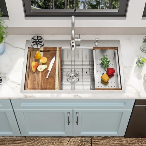 28"x22" Drop In Kitchen Sink Ledge Workstation - Image 3