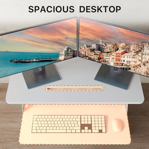 JOY worker 32" Standing Desk Converter, Height Adjustable Stand Up Riser - Image 4
