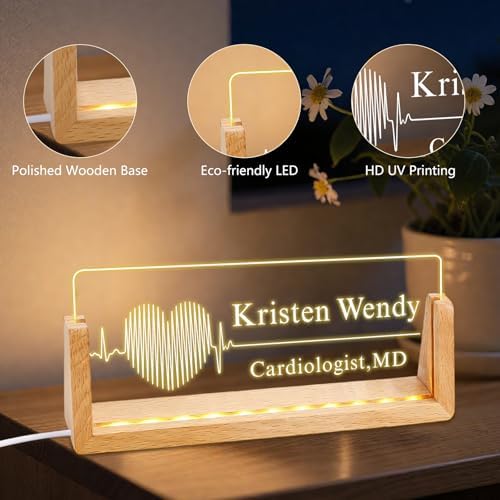 Ships Next Day, Custom Name Plate for Desk - The Doctor Light Up Acrylic Desk Name Plate Personalized Elegant Office Gifts for Doctor Appreciation Gifts, Office Decor for Women Men - Image 6