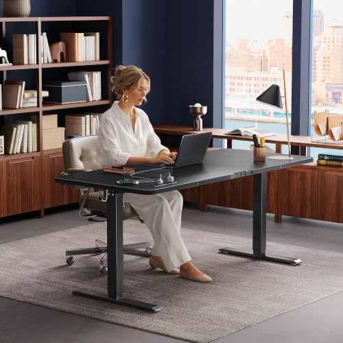 Huuger 63 X 24 Inch Electric Standing Desk with Power Outlets - Image 5
