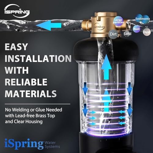 iSpring WSP50ARJ NSF Certified Jumbo Spin Down Sediment Filter, 50 Micron - Image 6