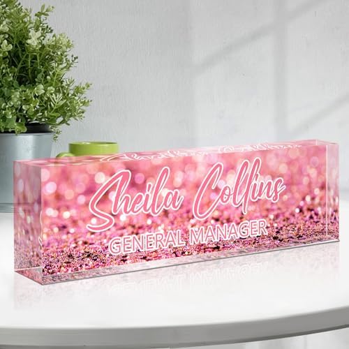 Custom Name Plate for Desk, Employee Appreciation Gifts, Office Decor by Spricoz