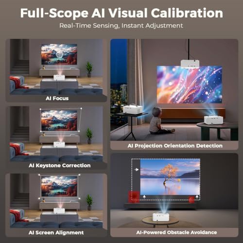 Portable-Outdoor-Projector with WiFi &Bluetooth, 50W Dolby Audio Proyector - Image 6