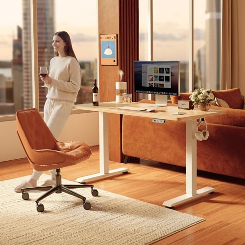 FEZIBO Standing Desk 48 × 24 Inch Electric Height Adjustable, Maple - Image 2