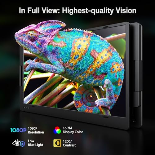 KYY 15.6" Laptop Screen Extender, 1080P FHD IPS Portable Monitor - Image 5