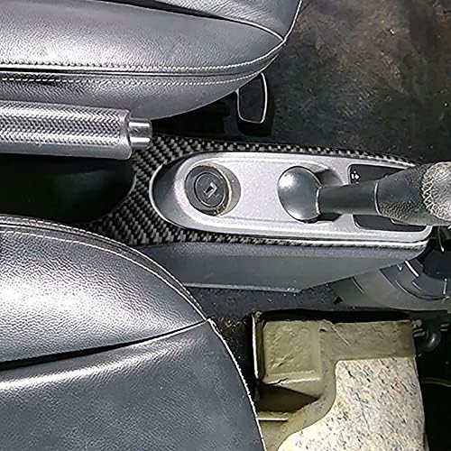 Real Black Carbon Fiber Car Center Console Gear Shift Outside Panel Frame Decoration Trim Sticker Compatible with Benz Smart Fortwo 2011 2012 2013 2014 2015 Auto Interior Accessories 1pc - Image 3