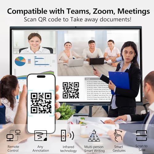 55" Smart Board Digital Whiteboard as 4K UHD Interactive Display Touchscreen,Android 13,8GB+128GB,20-Point Touch,Ideal for Business Meetings,Home Offices,and classrooms,Dual-System Support - Image 5