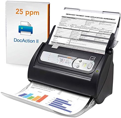 Plustek PS186 Desktop Document Scanner, with 50-Pages Auto Document Feeder (ADF). for Windows 7/8 / 10/11 (Intel/AMD only) by Plustek