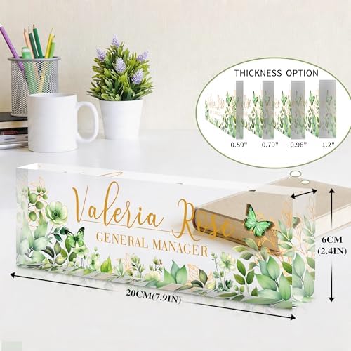 Custom Name Plate for Desk, Acrylic Desk Name Plate Personalized, Employee Appreciation Gifts, Office Desk Accessories for Woman Teacher Nurse, Coworker Gifts for Manager Assistant - Image 4
