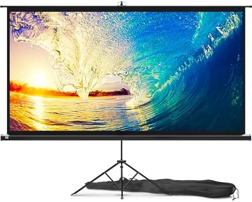 Projector Screen with Stand 100 inch 4:3 for Movies & Presentations by PropVue