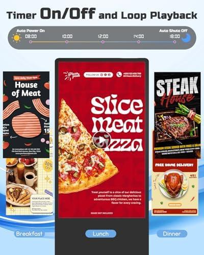 65-inch Digital Signage Display, 4K 2160P LCD Screen Kiosk Signs - Image 5
