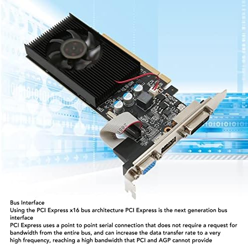 GT210 Graphics Card, DDR3 1GB 64bit Gaming Graphics Card with DVI VGA Ports, PCIe 2.0, Supports for DirectX10.1, Computer Graphics Card for Office - Image 2