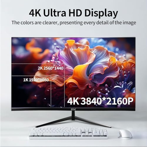 ZZA 32" 4K Gaming Monitor - UHD（3840 * 2160） 60Hz Computer Monitor, Immersive Gaming Experience with Refresh Rate, VA Panel, Adptsync Premium | HDR10 | 100% sRGB | 3840x2160 - Image 2