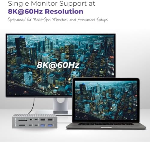 Thunderbolt 4 Dock – 21-Ports Laptop Docking Station Dual Monitor 90W–USB-C - Image 3