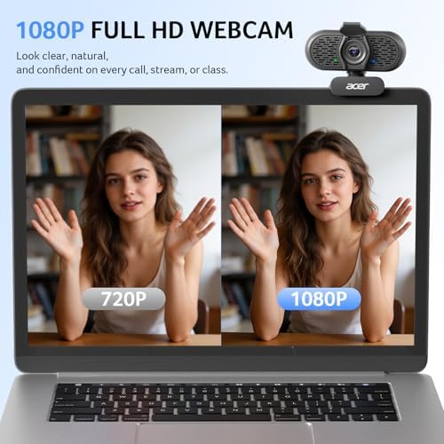 Acer 1080p Webcam for PC Computer Camera for Meeting Streaming-4 Pack - Image 2