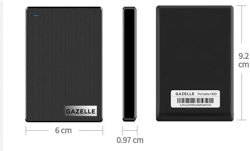 GAZELLE High-Speed 1TB Ultra Slim Portable External Hard Drive - 2-in-1 Type C & USB 3.0, Compatible with PC, Mac, Laptop, PS4, Xbox, iPad, Tablet, Mobile (Black) - 1 Year Warranty - Image 6