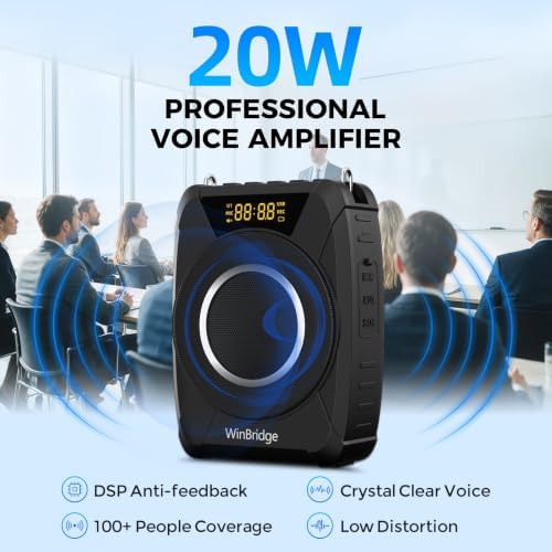 20W Portable Voice Amplifier for Teachers, Wireless Mic, PA Speaker M802 - Image 2