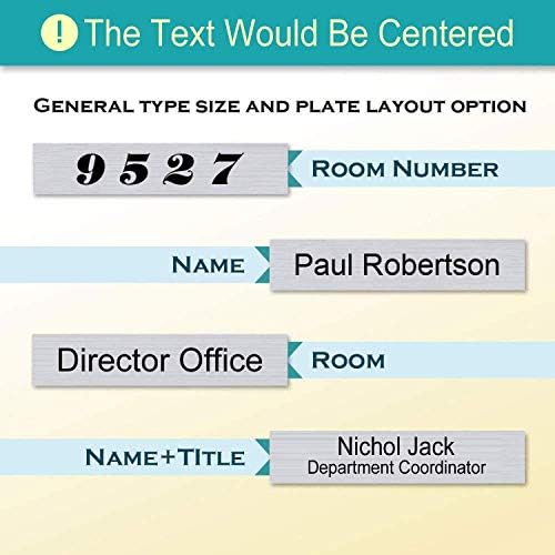 Icomecn Custom Engraved Name Plates with Aluminum Holder 2"x8" - Image 6