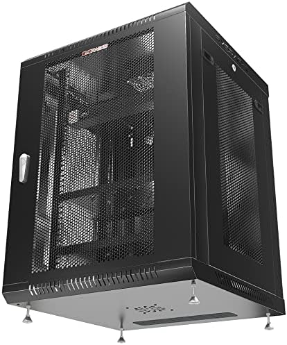 Sysracks 15U Networking Cabinet 24-inch Depth Server Rack Locking Network Enclosure with Fan, Power Strip, Shelves, Feet, Dust-Tight Cable Entries and Other Accessories - Image 5