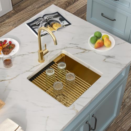 17"x17" Gold Bar Prep Sink Undermount Workstation - Image 3