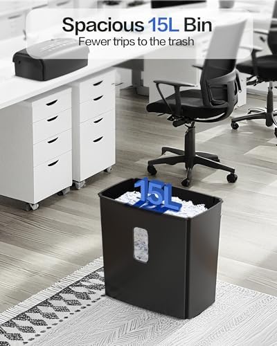 Locksworth 8-Sheet Micro-Cut Paper Shredder, P4 High Security, 4 Gallon Bin, 2-Minute Continuous Run, Home & Small Office Use - Image 6