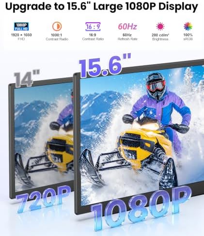 Laptop Screen Extender, 15.6" 1080P FHD Detachable & Portable Dual Monitor - Image 2