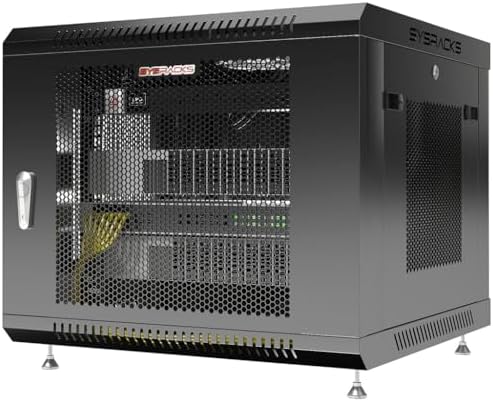 Sysracks 9U Server Rack Cabinet Enclosure | Locking Vented Doors | Network Equipment Rack for Data Centers, IT Rooms, Audio/Video Gear, and Home Offices | for Servers, Routers, Patch Panels by SYSRACKS