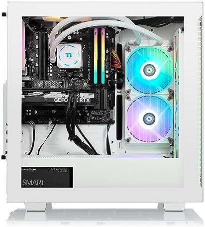 Thermaltake LCGS View 460 Gaming Desktop (AMD Ryzen™ 5 7600X, 32GB 5600MT/s DDR5 RGB Memory, NVIDIA® GeForce RTX™ 4060, 1TB NVMe M.2, WiFi, Windows 11) V35S-B650-460-LCS,Black - Image 3