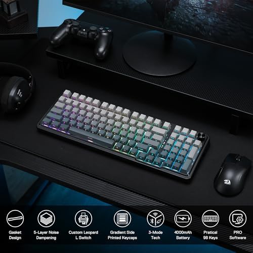 Redragon K686 PRO Wireless RGB Gasket Gaming Mechanical Keyboard, Easy Knob - Image 2