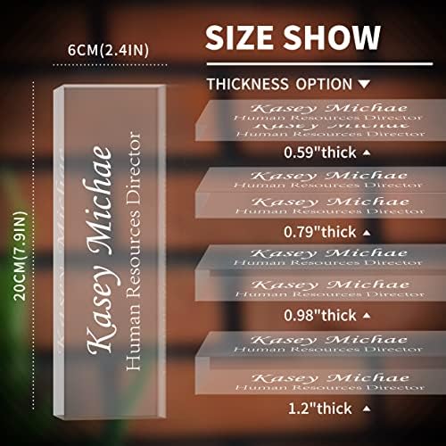 SalaGraphics Custom Engraved Acrylic Name Plates for Desks, Office Desk Plate Personalized, Decor Nameplate, Nurse Manager Employee Teacher Appreciation Gifts, Accessories (Flowers H) - Image 5