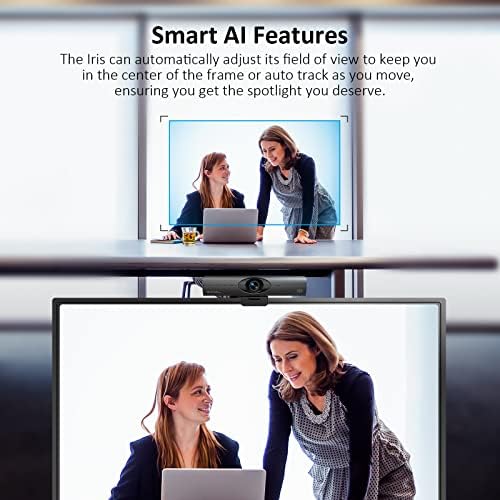 NexiGo Iris, 4K AI Webcam with 1/1.8" Sony_Sensor, Onboard Flash Memory, HDR, PiP, DSLR-Style Control, Auto Framing/Tracking with Flexible FOV, Noise-Canceling Mics, for Zoom/Teams/OBS and More - Image 4