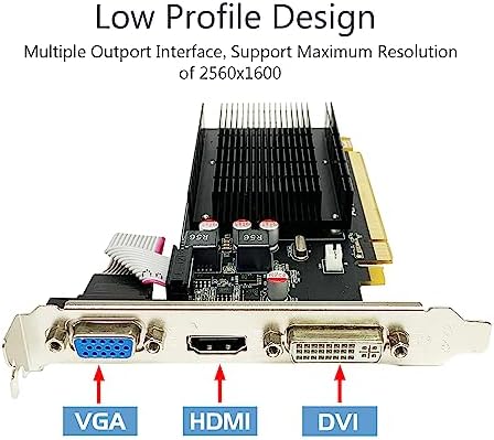 QTHREE Radeon HD 5450 Graphics Card,2GB,GDDR3,64 Bit,DVI,HDMI,VGA,SFF - Image 5
