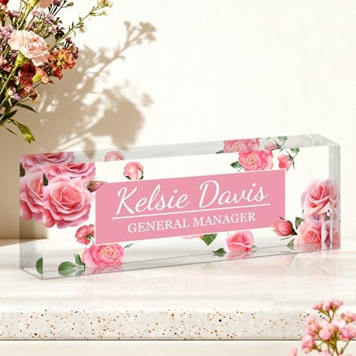 Ship Next Day Custom Name Plate for Desk, Desk Name Plate Personalized by Unknown