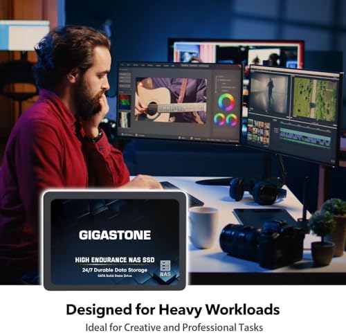 Gigastone 1TB High Endurance SSD (2-Pack) Up to 550MB/s TLC Flash with SLC Caching 24/7 Reliable for Gaming/PC/NAS SSD 5-Year Warranty 2.5" SATA Internal Solid State Drives RAID Disk - Image 6