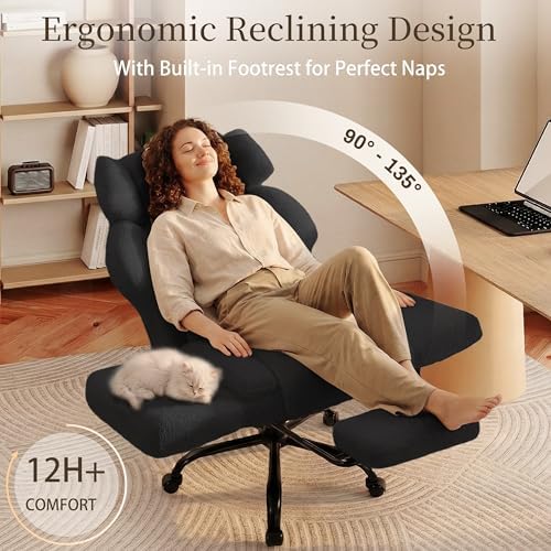 Big and Tall Office Chair with Flip Arms, Extra Wide Seat for Pets Sitting - Image 6