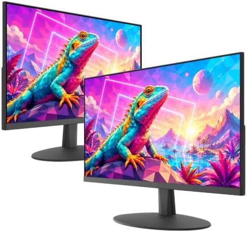 New! 2X Pack 22-inch 1080p Gaming Monitor up to 144Hz DisplayPort HDMI x2 Build-in Speakers, Machine Black 2027 (FW144G Series) by Unknown