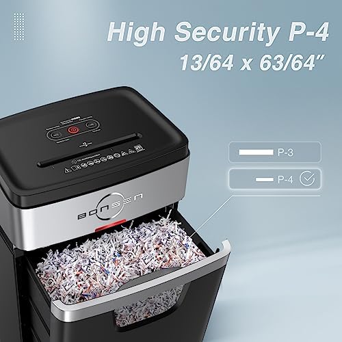 BONSEN 20-Sheet Cross-Cut P-4 High Security Heavy Duty Paper Shredder - Image 4