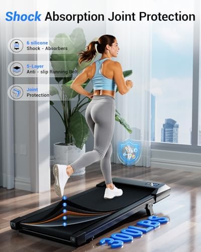 Superun Under Desk Walking Pad with 6% Incline, 3 in 1 Portable Treadmill - Image 4