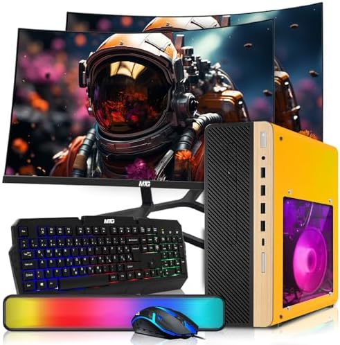 HP Half Light Desktop PC Lambo AMD Ryzen 3 Pro, 16GB RAM, 512GB SSD Win 11 by Amazon+Renewed