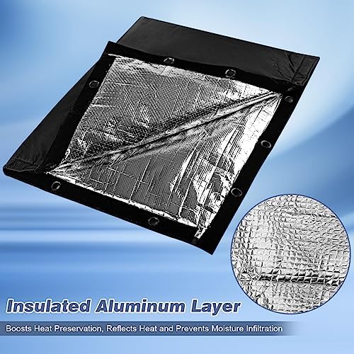 Outdoor Backflow Preventer Cover- 24''W x 24''H, Winter Freeze & Weatherproof Protection for Irrigation Pipes & Sprinkler Valves- Black - Image 4