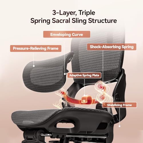 SIHOO B100 Mesh Ergonomic Office Chair with Adaptive Lumbar Support - Image 3
