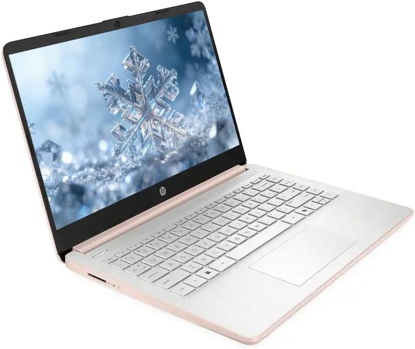 HP 14" Business & Student Laptop with 1-Year Office 365 & Copilot AI, 640GB Storage (128GB UFS+512GB PLUSERA Docking Set), 4GB RAM, Quad-Core Intel Processor, Windows 11 Home, Rose Gold - Image 2